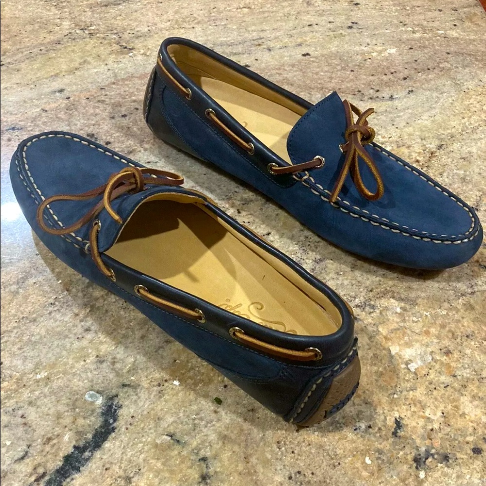 Discontinued 13 Mens Sperry Gold Cup Navy Leather Penny Loafers - Leather
